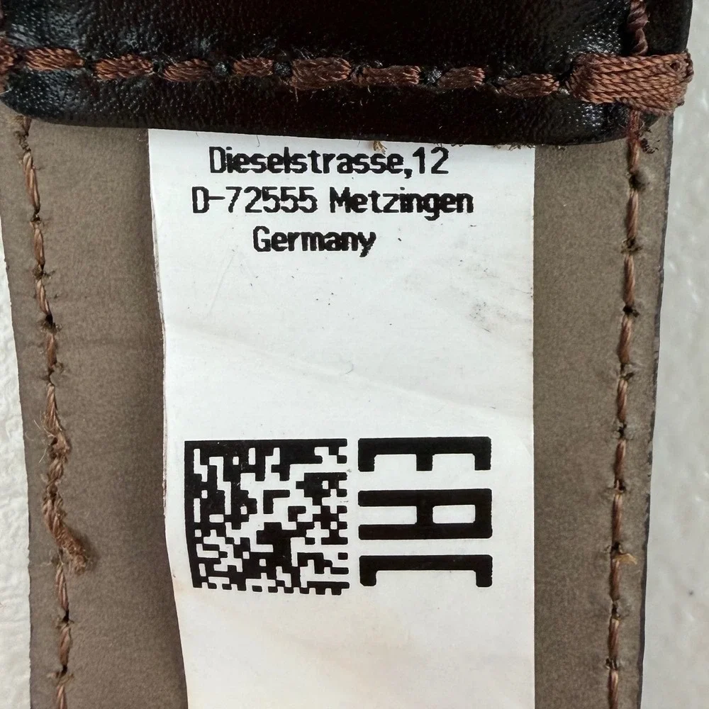 Hugo Boss Esily Brown Cowskin Leather Belt Silver Buckle Size 85 32 50138409